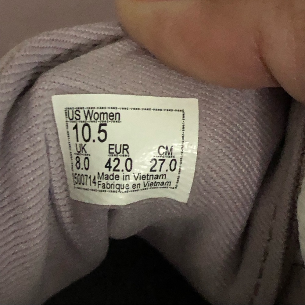 Vans Shoes Womens Size 10.5 Brand New Off The Wall Violet Ice Tie Casual Skater - Picture 8 of 10